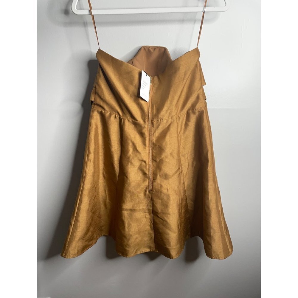 NWT Anthropologie BHLDN Boskemper Ariel Mini Dress Bronze Size S Party Cocktail - Picture 5 of 6